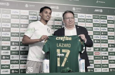 Lázaro é apresentado como novo reforço do Palmeiras: "Sei meu potencial para ajudar a família Palmeiras"