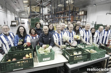 Presencia de la Real Sociedad en el banco de alimentos