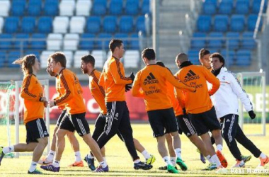 Primer entrenamiento del Madrid tras el parón navideño