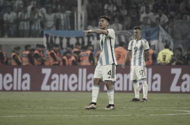 PRIMERO OFICIAL. En 23 jugados, Montiel convirtió su primer tanto con la camiseta de la Selección Argentina. Foto: Web