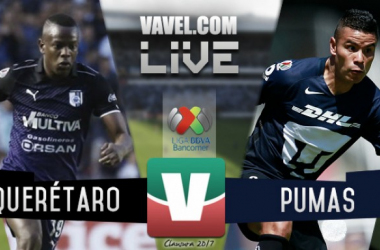 Resultado y goles del Querétaro 4-3 Pumas de la Liga MX 2017