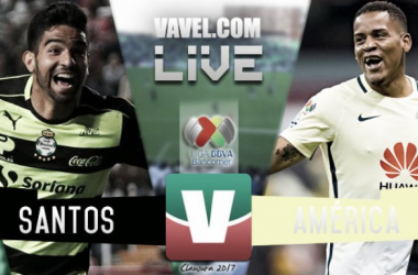 Resultado y goles del partido Santos vs América 2-1 de la Liga MX 2017
