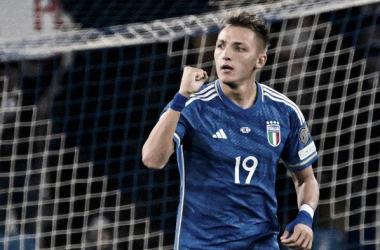 PUÑO APRETADO. Retegui marcó en la derrota en el debut de Italia ante Inglaterra, el atacante de Tigre ya empezó a facturar. Foto: Web