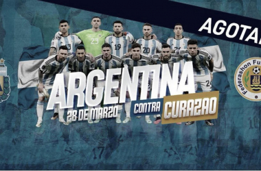 SE ACABÓ. No quedan más entradas para el partido del próximo martes de la Selección Argentina en el Madre de Ciudades. Foto: Web