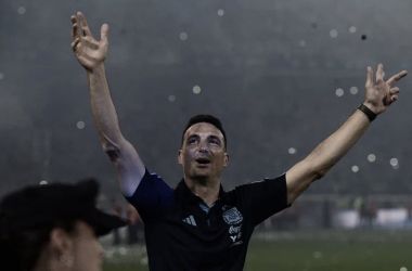 OVACIONADO. En Santiago del Estero lo aplaudieron a Lionel Scaloni al ser anunciado a través de la voz del estadio. Foto: Web