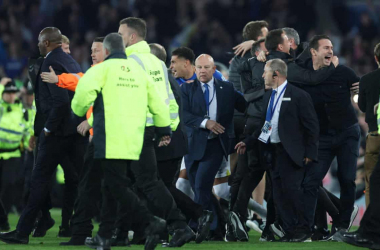 Patrick Vieira involved in altercation with pitch invader after Everton defeat