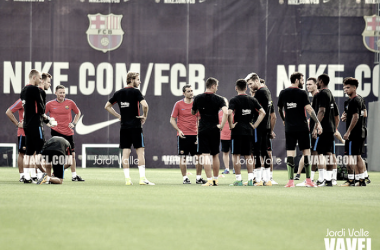 Entrenamiento matinal en la Ciutat Esportiva