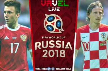 Russia - Croazia in diretta, LIVE Russia 2018 - Cheryshev, Kramaric, Vida, Fernandes! (2-2, 4-3 d.c.r.)