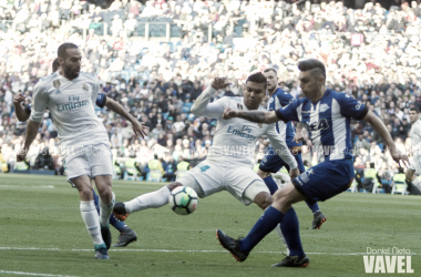 Dani Torres, el mejor albiazul en la derrota contra el Real Madrid