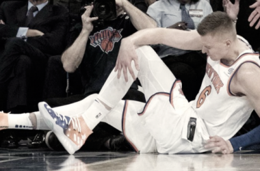 Se apagan las luces para Kristaps Porzingis esta temporada