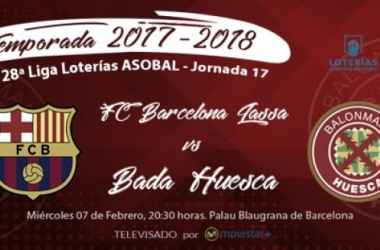 Resumen Barcelona Lassa 33-20 Bada Huesca por la jornada 17 de la Liga Loterías Asobal 2017/18