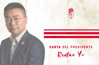 El presidente del Granada CF, Rentao Yi, manda una carta a la afición&nbsp;