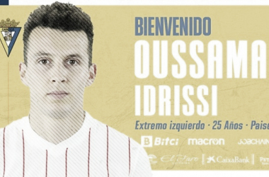 Idrissi, cedido al Cádiz hasta final de temporada
