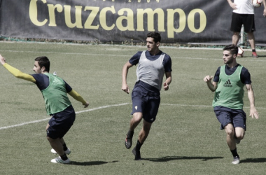 Garrido fue la principal novedad de la sesión de entrenamiento del Cádiz