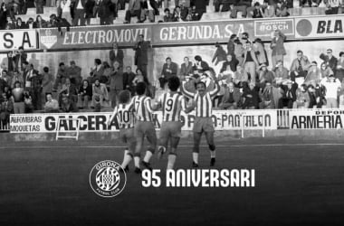 Imagen conmemorativa por el 95 aniversario del Girona FC | Foto: Girona FC