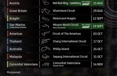 Actualizaciones en el Calendario del Mundial de MotoGP