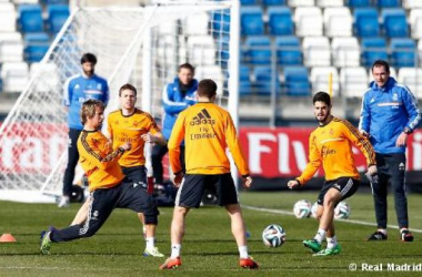 Primer entrenamiento para preparar la certificación de un plaza en las semifinales coperas