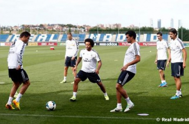 Última sesión preparatoria con Marcelo y Coentrao