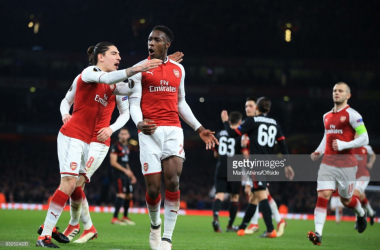 Arsenal (5) 3-1 (1) AC Milan: Welbeck brace sees Arsenal progress