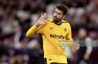 Diego Costa made his first Premier League appearance since May 2017 but failed to score in Wolves struggling attack. (Photo credit Marc Atkins - Getty Images.)