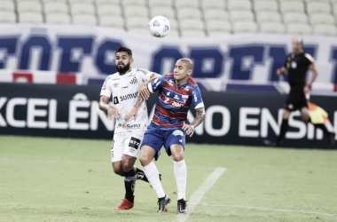 Em jogo movimentado, Fortaleza e Santos empatam com polêmica do VAR