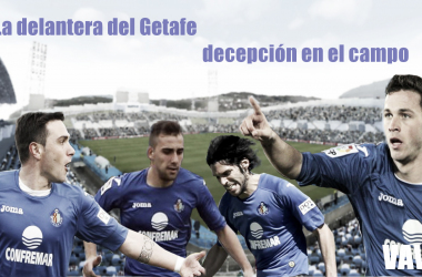 La delantera del Getafe, decepción en el campo