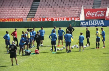 Pape Diakhaté apunta al once titular tras el entrenamiento de hoy