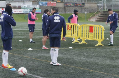 Suave entrenamiento del Salamanca tras el partido contra el filial