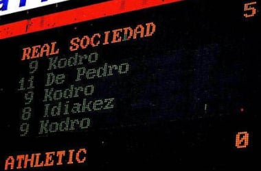 Serial Derbi Vasco Real Sociedad – Athletic Club en Liga 1994/95: Kodro protagoniza la manita al vecino