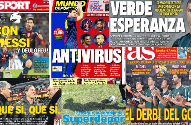 Las portadas del 15 de septiembre de 2012