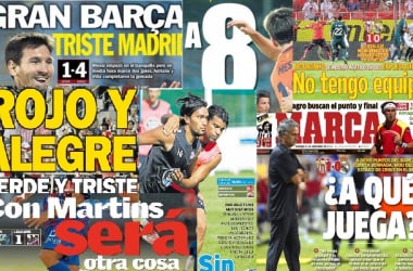 Las portadas del 16 de septiembre de 2012