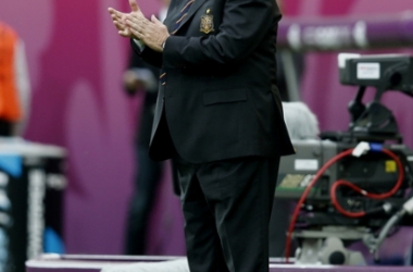 Del Bosque, durante un lance del partido ante Croacia (Imagen: RFEF)