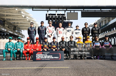 <span style="color: rgb(8, 8, 8); font-family: Lato, sans-serif; font-size: 14px; font-style: normal; text-align: start; background-color: rgb(255, 255, 255);">F1 drivers at group photo ahead of the Formula 1 Abu Dhabi Grand Prix at Yas Marina Circuit in Abu Dhabi, United Arab Emirates on November 26, 2023. (Photo by Jakub Porzycki/NurPhoto via Getty Images)</span><br>