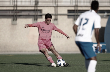 Sergio Arribas anota su primer gol con el Real Madrid Castilla