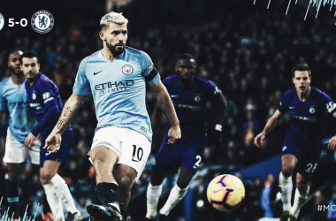 Com hat-trick de Agüero, City atropela Chelsea e reassume liderança da Premier League