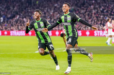 Simon Adingra and Ansu Fati starred for Brighton on a historic night in Amsterdam - the Seagulls' first away win in a European competition. (Photo by BSR Agency / Getty Images)