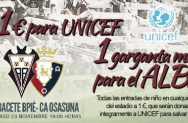 El Albacete Balompié colaborará con UNICEF