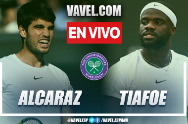 Resumen y sets del Alcaraz 3-2 Tiafoe en Wimbledon 2024