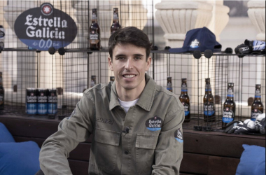 Alex Márquez, piloto y embajador de Estrella Galicia 0,0 en Madrid.