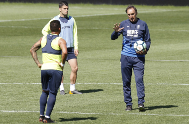 Mucha intensidad en el primer entrenamiento de Granada CF con Portugal