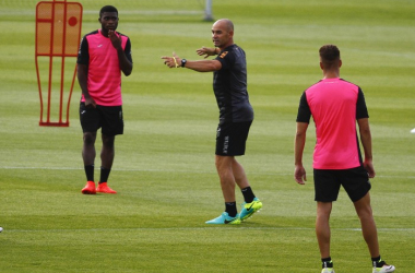 Intensos entrenamientos del Granada CF de Paco Jémez