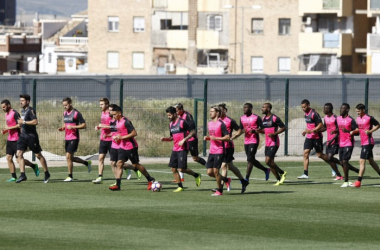 Cuatro entrenamientos antes del último partido contra el Espanyol