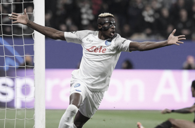 Osimhen marca, Kvara dá linda assistência e Napoli vence Frankfurt pelas oitavas da Champions