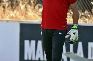 Aranzubía completa su primer entrenamiento con el Atlético de Madrid