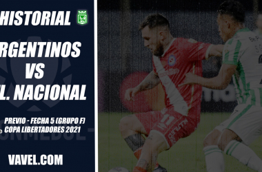 Historial Argentinos Juniors vs. Atlético Nacional: números escritos en verde