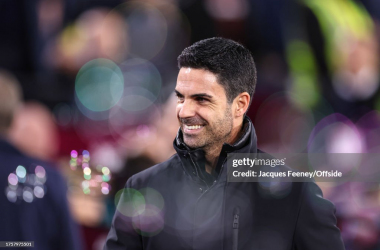 <span style="color: rgb(8, 8, 8); font-family: Lato, sans-serif; font-size: 14px; font-style: normal; text-align: start; background-color: rgb(255, 255, 255);">Arsenal manager Mikel Arteta during the Carabao Cup Fourth Round match between West Ham United and Arsenal at London Stadium on November 1, 2023 in London, England. (Photo by Jacques Feeney/Offside/Offside via Getty Images)</span>