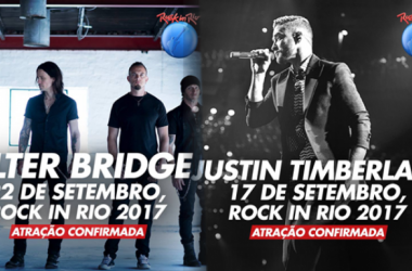 Rock in Rio anuncia Justin Timberlake e Alter Bridge para o Palco Mundo