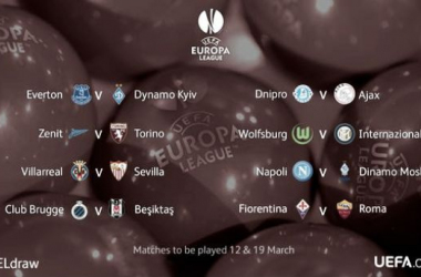 CONFIRMED: UEFA Europa League Last 16 ties