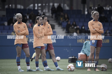 Calentamiento previo al partido ante el Villarreal, 2022| Foto: Noelia Déniz-VAVEL