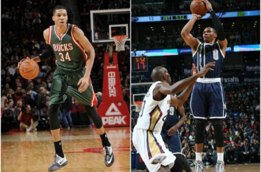 Westbrook y Antetokounmpo, Jugadores de la Semana